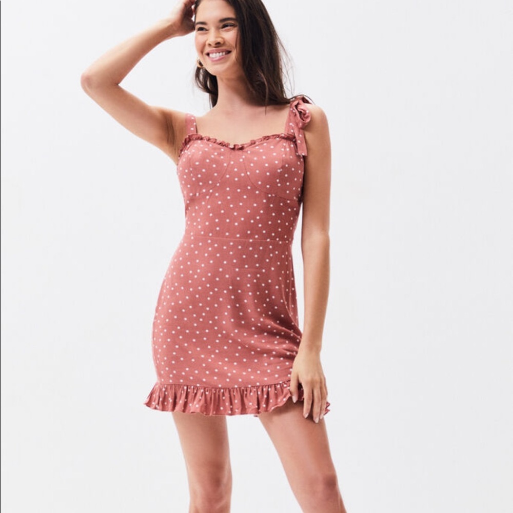 Lottie Moss Tie Strap Ruffle Mini Dress